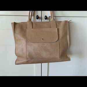 ABLE Local & Global natural leather tote bag.  Made in Ethiopia.  Boho shopper.